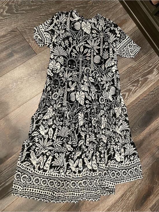 Johnny Was Dresses & Skirts - Johnny Was Black and White Mesh Tiered Dress